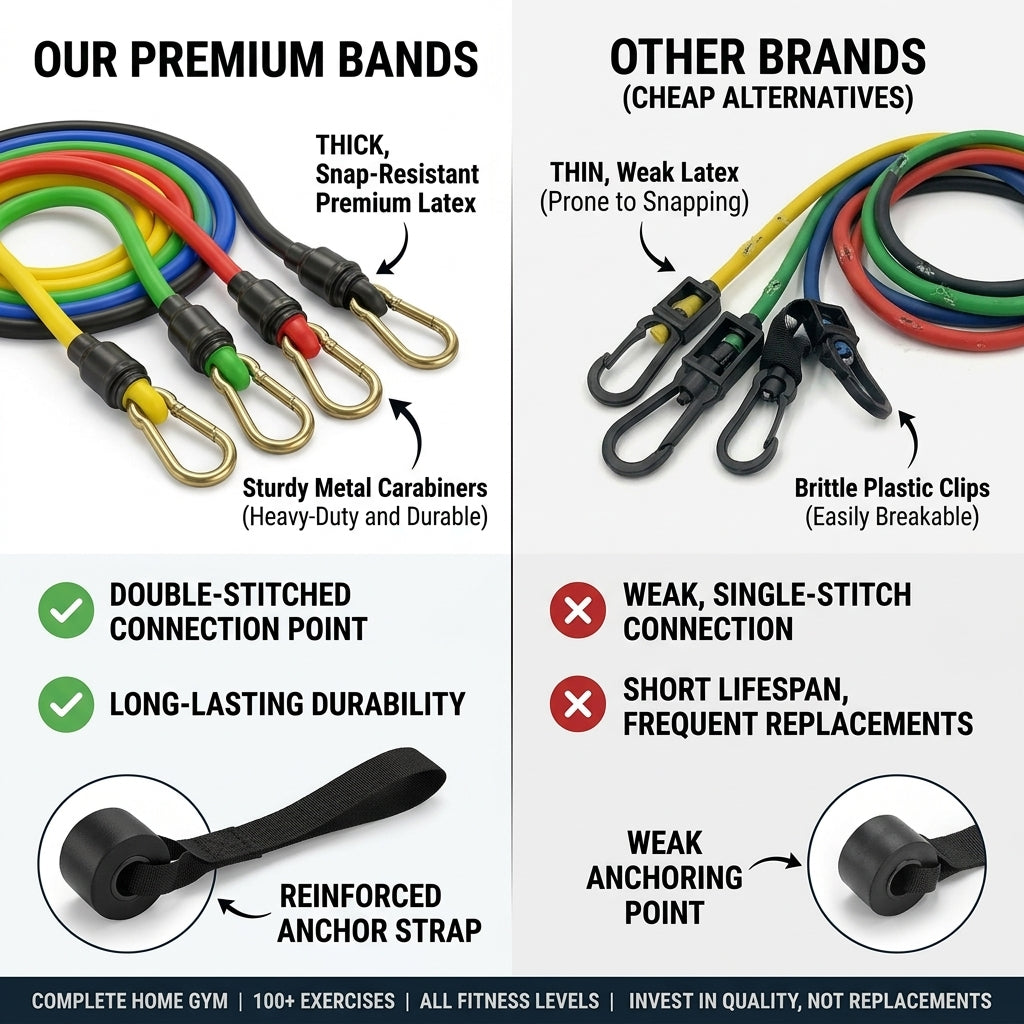 11 Pieces Resistence Band Set for Men and Women, Workout Resistance Bands - Stackable Up To 110 Lbs . 19227