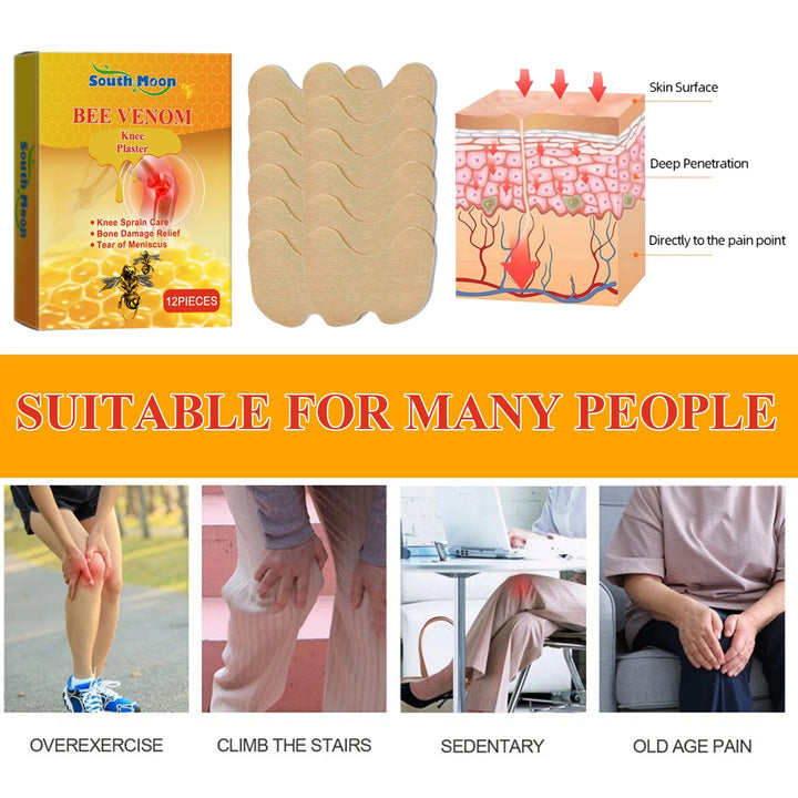Bee Venom Herbal Pain Relief Patches - 10 Knee Pain Patches (pack of 2)🎇 1361